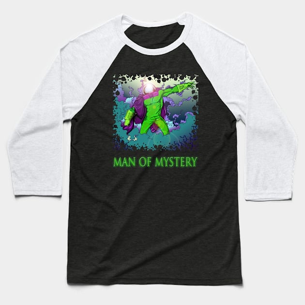 Mysterio Baseball T-Shirt by sapanaentertainment